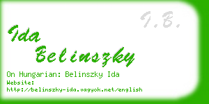 ida belinszky business card